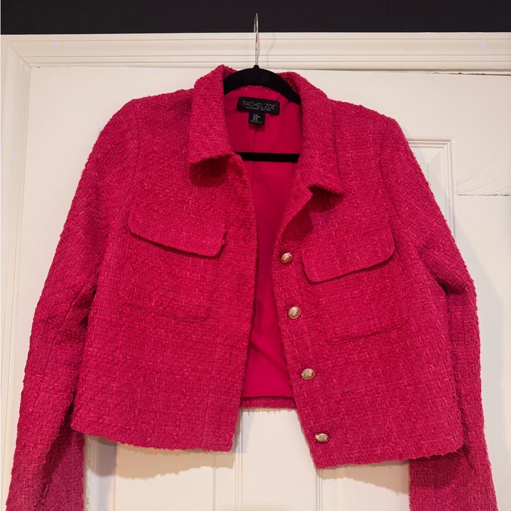 Rachel Zoe Fuchsia Textured Blazer